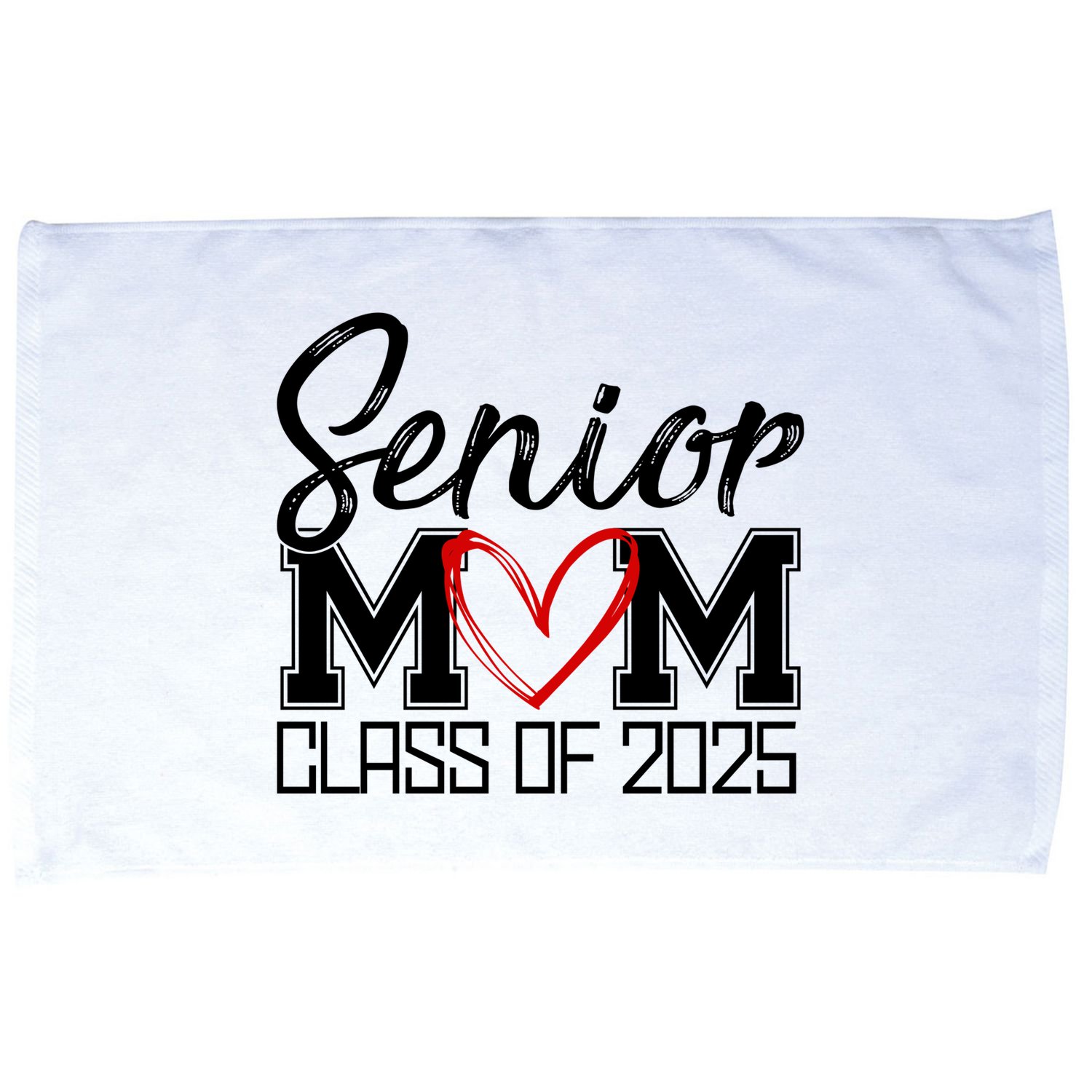 Senior Mom Class Of 2025 Heart Microfiber Hand Towel