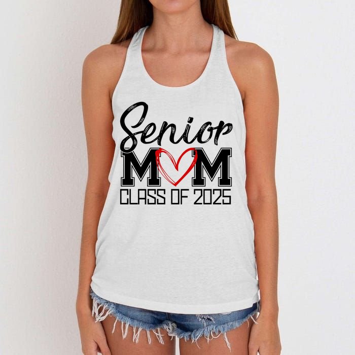 Senior Mom Class Of 2025 Heart Women's Knotted Racerback Tank