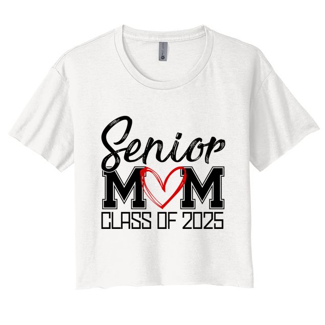 Senior Mom Class Of 2025 Heart Crop Top