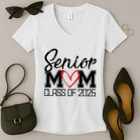 Senior Mom Class Of 2025 Heart Women's V-Neck T-Shirt