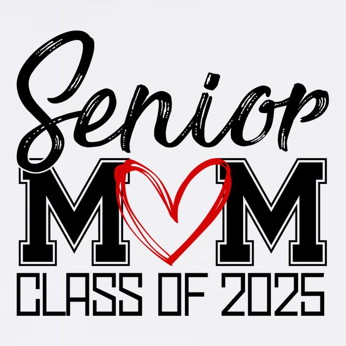 Senior Mom Class Of 2025 Heart Women's V-Neck T-Shirt