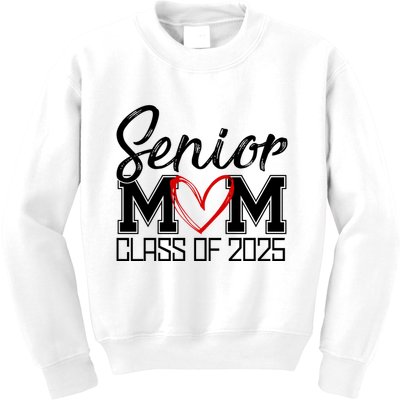 Senior Mom Class Of 2025 Heart Kids Sweatshirt