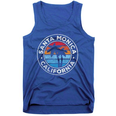 Santa Monica California Ca Vintage Graphic Retro 70s Great Gift Tank Top