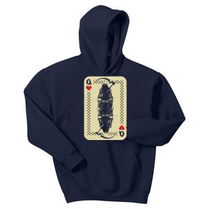 Santa Muerte Calavera Mexico Skeleton Poker Card Death Queen Kids Hoodie