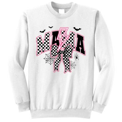 Spooky Mama Coquette Bow Halloween Sweatshirt