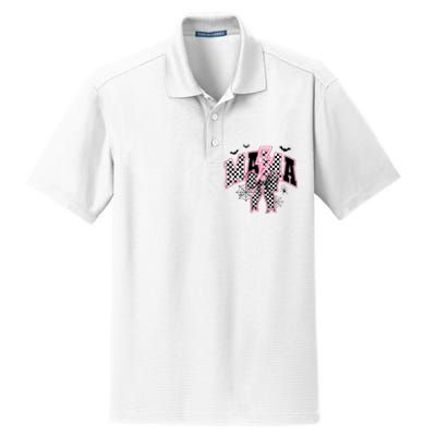 Spooky Mama Coquette Bow Halloween Dry Zone Grid Polo