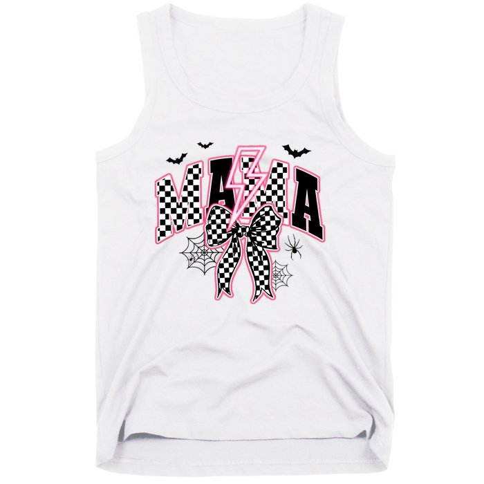 Spooky Mama Coquette Bow Halloween Tank Top