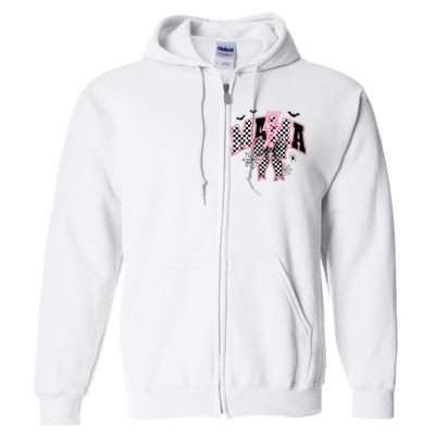 Spooky Mama Coquette Bow Halloween Full Zip Hoodie