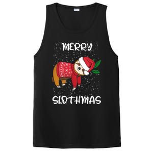 Sloth Merry Christmas Santa Sloth Merry Slothmas Funny Gift PosiCharge Competitor Tank