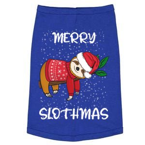 Sloth Merry Christmas Santa Sloth Merry Slothmas Funny Gift Doggie Tank