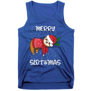 Sloth Merry Christmas Santa Sloth Merry Slothmas Funny Gift Tank Top