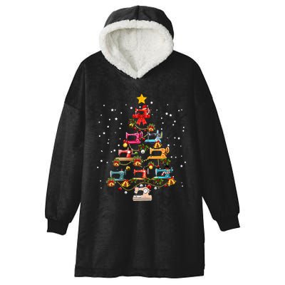 Sewing Machine Christmas Tree Christmas Ornament Hooded Wearable Blanket