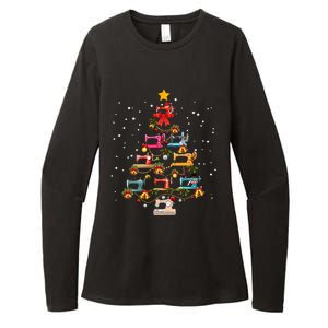 Sewing Machine Christmas Tree Christmas Ornament Womens CVC Long Sleeve Shirt