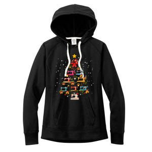 Sewing Machine Christmas Tree Christmas Ornament Women's Fleece Hoodie