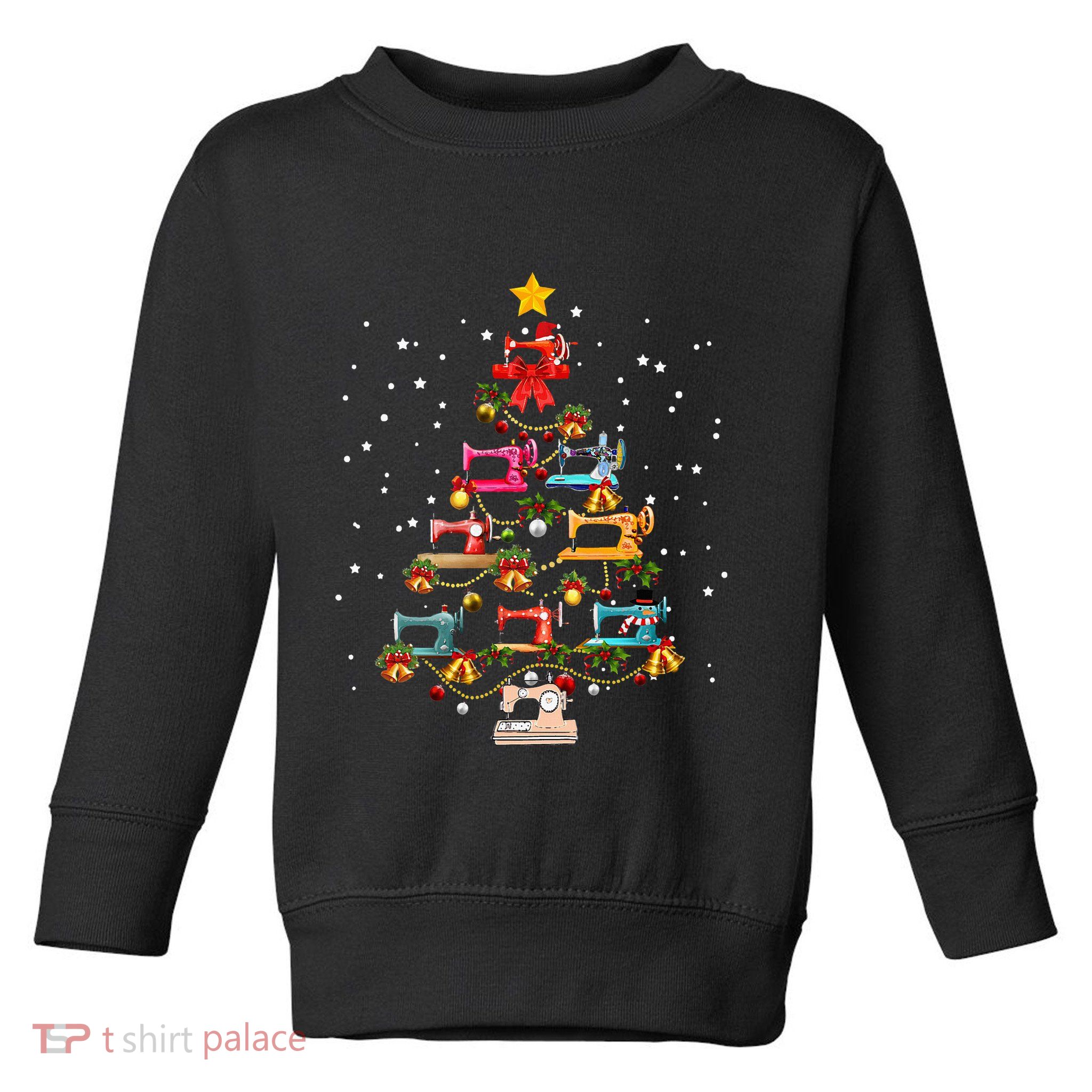 Sewing Machine Christmas Tree Christmas Ornament Toddler Sweatshirt