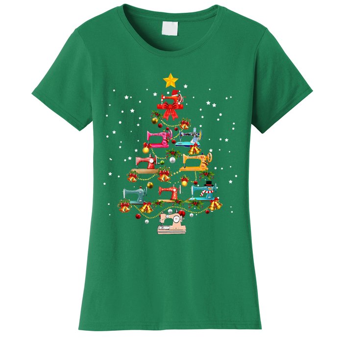 Sewing Machine Christmas Tree Christmas Ornament Women's T-Shirt