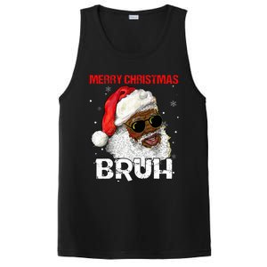 Santa Merry Christmas Bruh Afro African American Xmas Retro  PosiCharge Competitor Tank