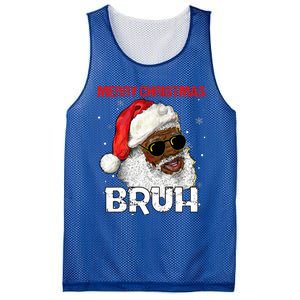 Santa Merry Christmas Bruh Afro African American Xmas Retro  Mesh Reversible Basketball Jersey Tank