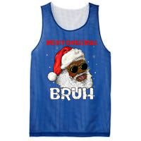 Santa Merry Christmas Bruh Afro African American Xmas Retro  Mesh Reversible Basketball Jersey Tank