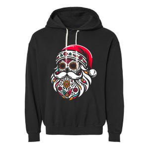 Santa Mexico Calavera Christmas Garment-Dyed Fleece Hoodie