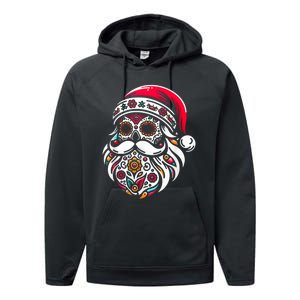 Santa Mexico Calavera Christmas Performance Fleece Hoodie