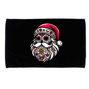 Santa Mexico Calavera Christmas Microfiber Hand Towel