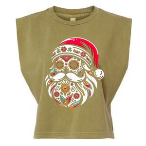 Santa Mexico Calavera Christmas Garment-Dyed Women's Muscle Tee