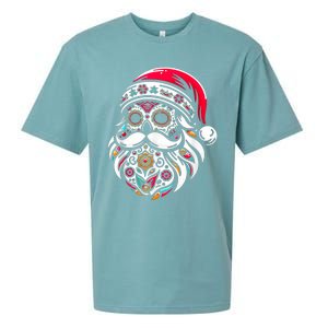 Santa Mexico Calavera Christmas Sueded Cloud Jersey T-Shirt