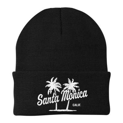 Santa Monica California Vintage 70S Palm Trees Graphic Gift Beanie