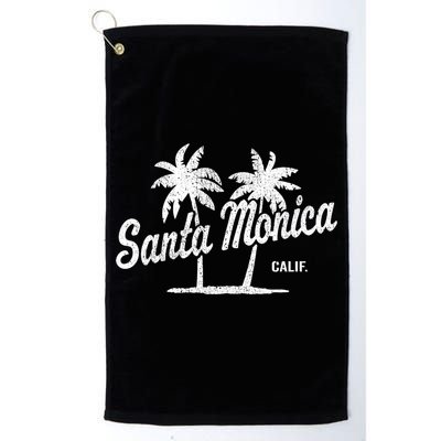 Santa Monica California Vintage 70S Palm Trees Graphic Gift Golf Towel