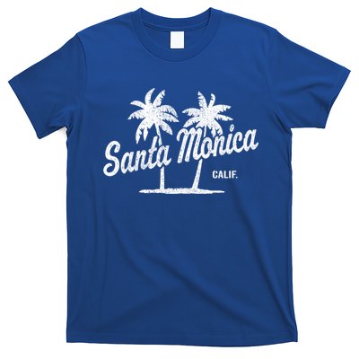 Santa Monica California Vintage 70S Palm Trees Graphic Gift T-Shirt