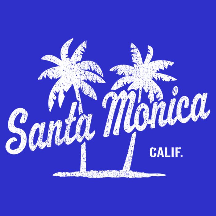 Santa Monica California Vintage 70S Palm Trees Graphic Gift T-Shirt