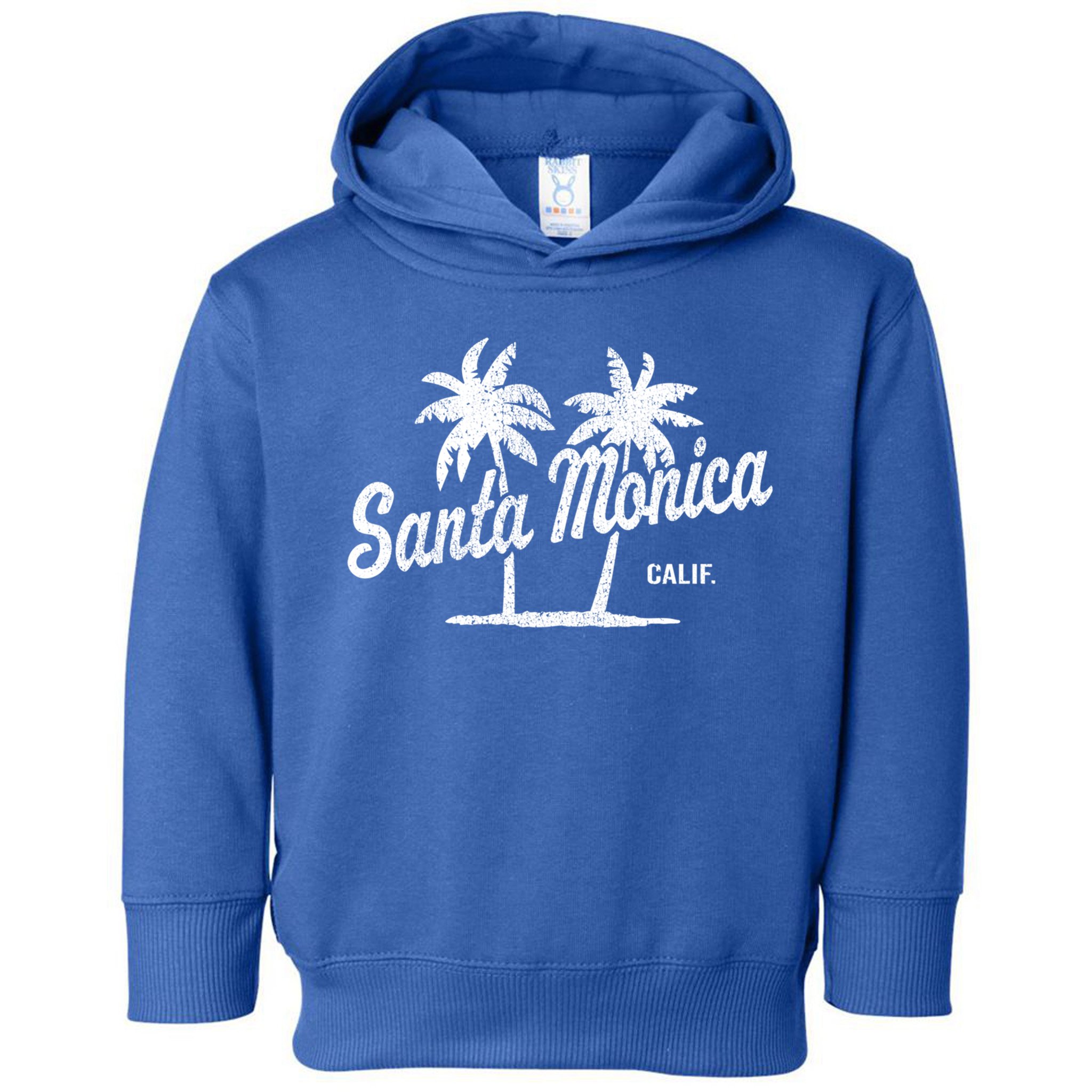 Santa Monica California Vintage 70S Palm Trees Graphic Gift Toddler Hoodie