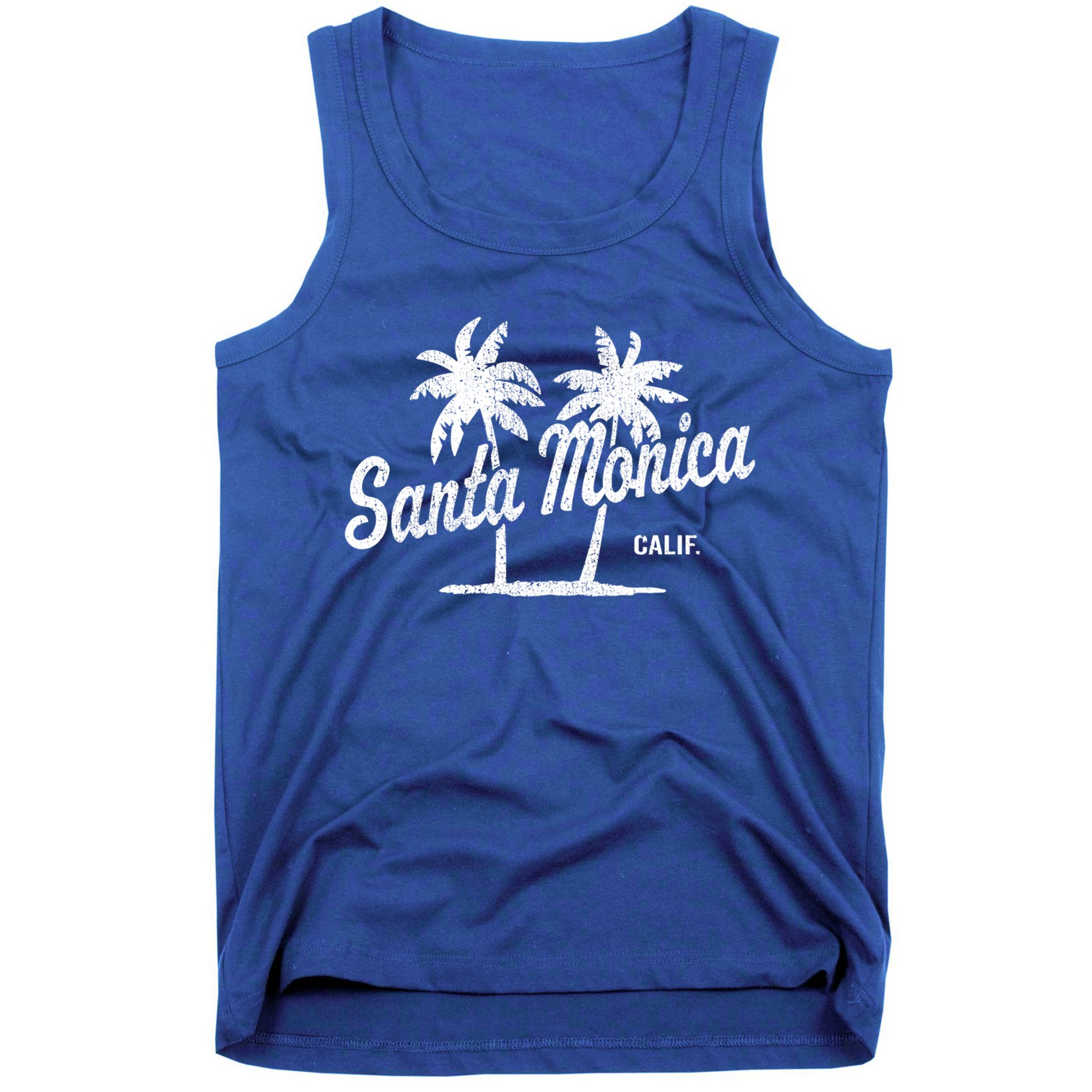 Santa Monica California Vintage 70S Palm Trees Graphic Gift Tank Top