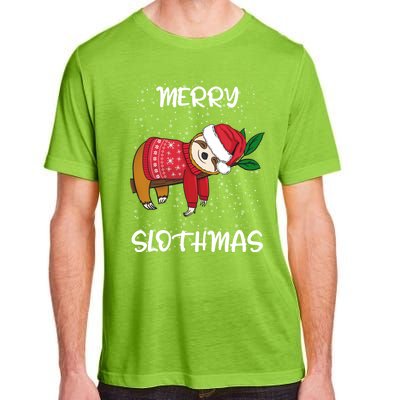 Sloth Merry Christmas Santa Sloth Merry Slothmas Cool Gift Adult ChromaSoft Performance T-Shirt