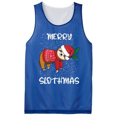 Sloth Merry Christmas Santa Sloth Merry Slothmas Cool Gift Mesh Reversible Basketball Jersey Tank