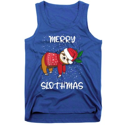 Sloth Merry Christmas Santa Sloth Merry Slothmas Cool Gift Tank Top