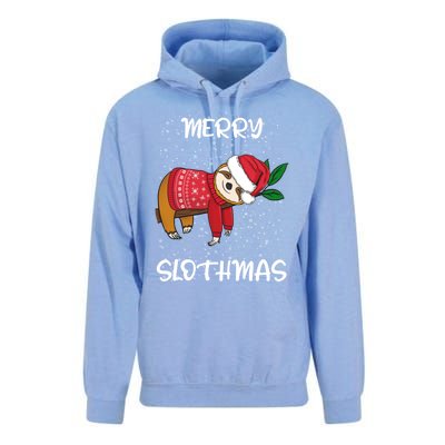 Sloth Merry Christmas Santa Sloth Merry Slothmas Cool Gift Unisex Surf Hoodie