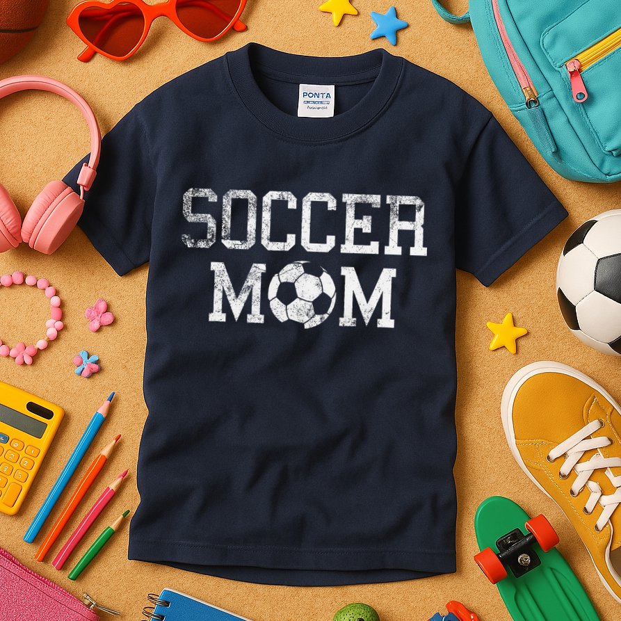 Soccer Mama Clothing Retro Vintage Soccer Mom Kids T-Shirt