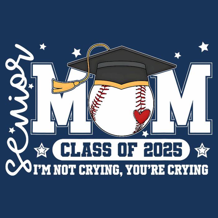 Senior Mom Class Of 2025 Baseball Funny Mom Graduation Long Sleeve Shirt