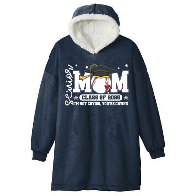 Senior Mom Class Of 2025 Baseball Funny Mom Graduation Hooded Wearable Blanket