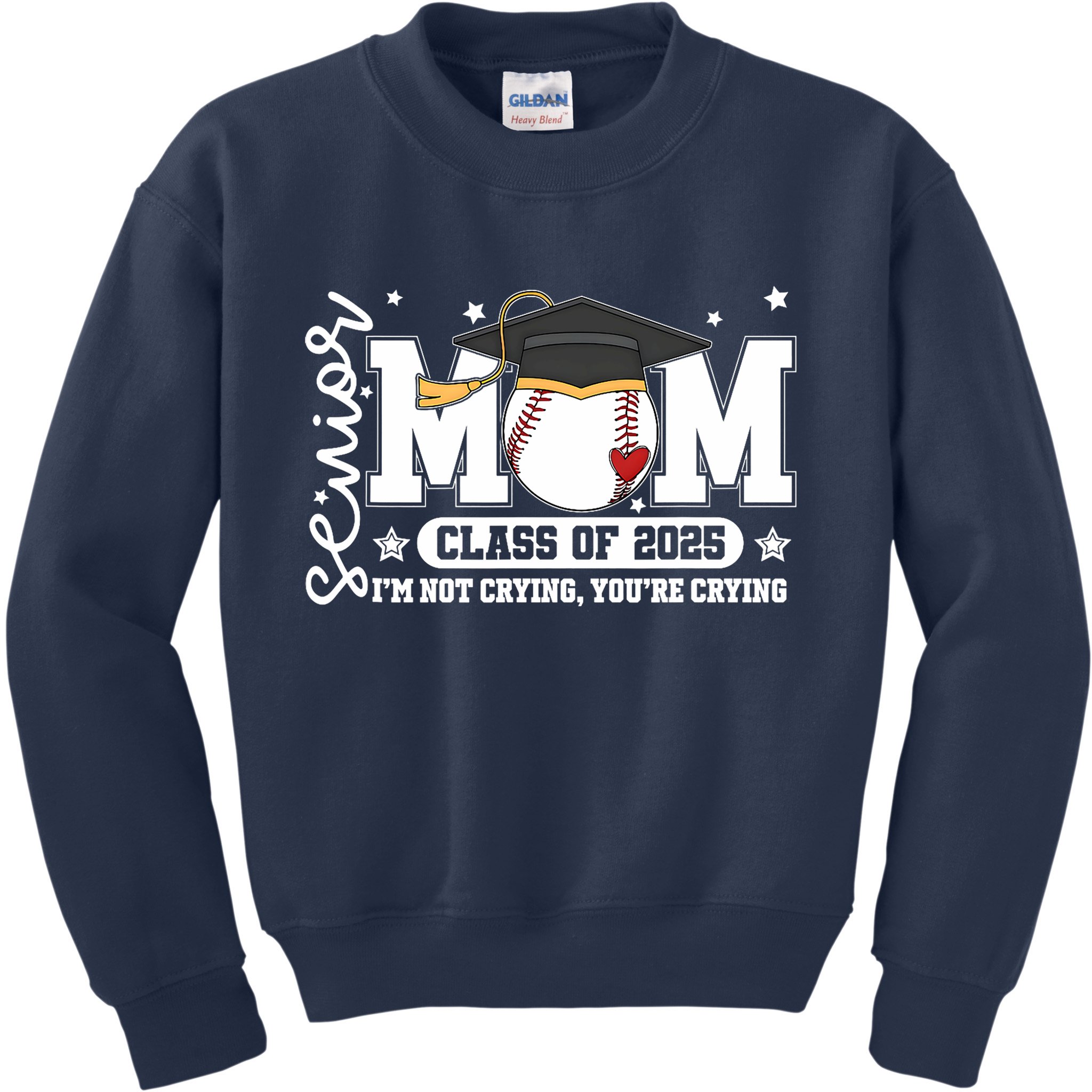 Senior Mom Class Of 2025 Baseball Funny Mom Graduation Kids Sweatshirt