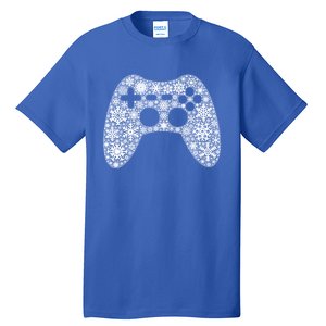 Snowflake Merry Christmas Gamers Controller Video Game Meaningful Gift Tall T-Shirt