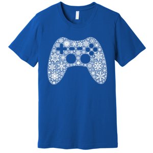 Snowflake Merry Christmas Gamers Controller Video Game Meaningful Gift Premium T-Shirt