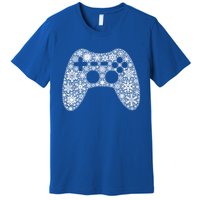 Snowflake Merry Christmas Gamers Controller Video Game Meaningful Gift Premium T-Shirt