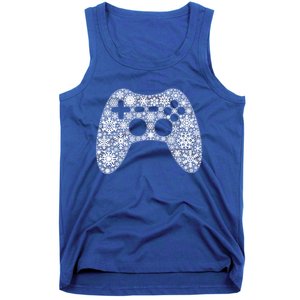 Snowflake Merry Christmas Gamers Controller Video Game Meaningful Gift Tank Top