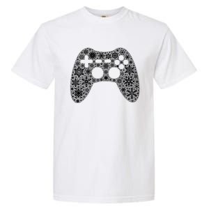 Snowflake Merry Christmas Gamers Controller Video Game Meaningful Gift Garment-Dyed Heavyweight T-Shirt