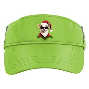 Sassy Mexican Chihuahua Santa Xmas Cool Chihuahua Christmas Gift Adult Drive Performance Visor