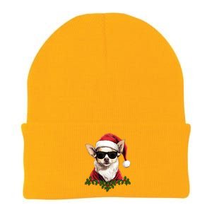 Sassy Mexican Chihuahua Santa Xmas Cool Chihuahua Christmas Gift Knit Cap Winter Beanie