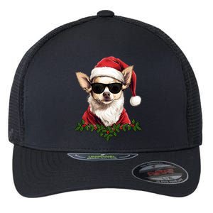 Sassy Mexican Chihuahua Santa Xmas Cool Chihuahua Christmas Gift Flexfit Unipanel Trucker Cap